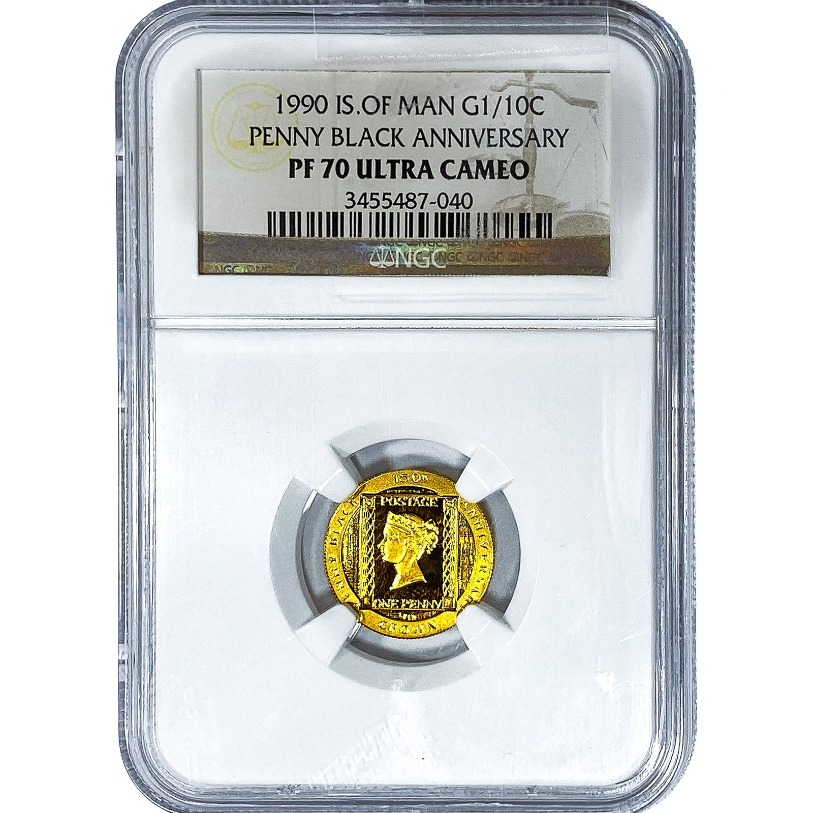 1990 G1/10C Isle Man Penny Black Anniversary NGC PF70 Ultra Cameo (1 of 4)