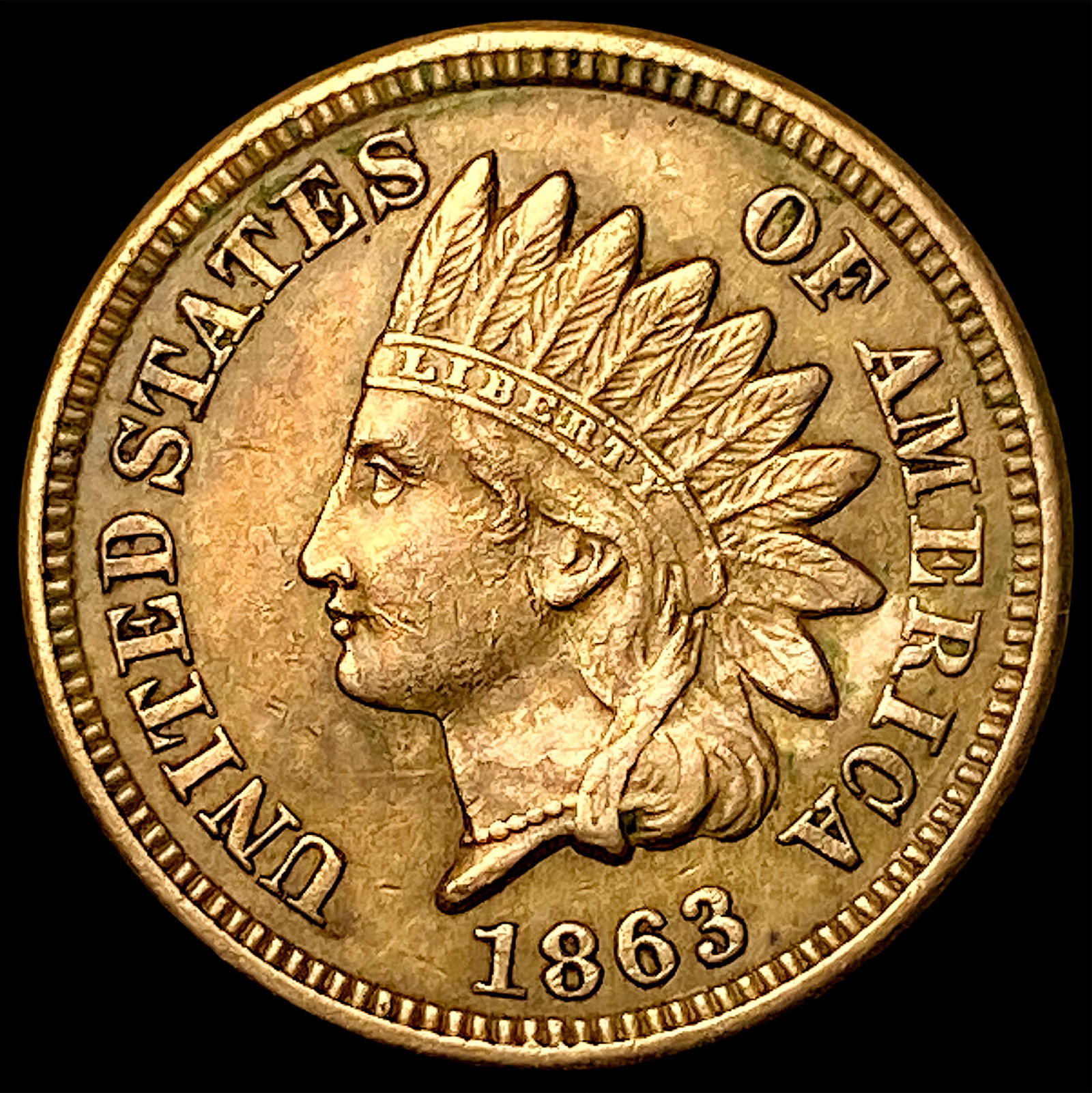 1863 Copper-Nickel Indian Head Cent CHOICE AU: 1863 Copper-Nickel Indian Head Cent CHOICE AU