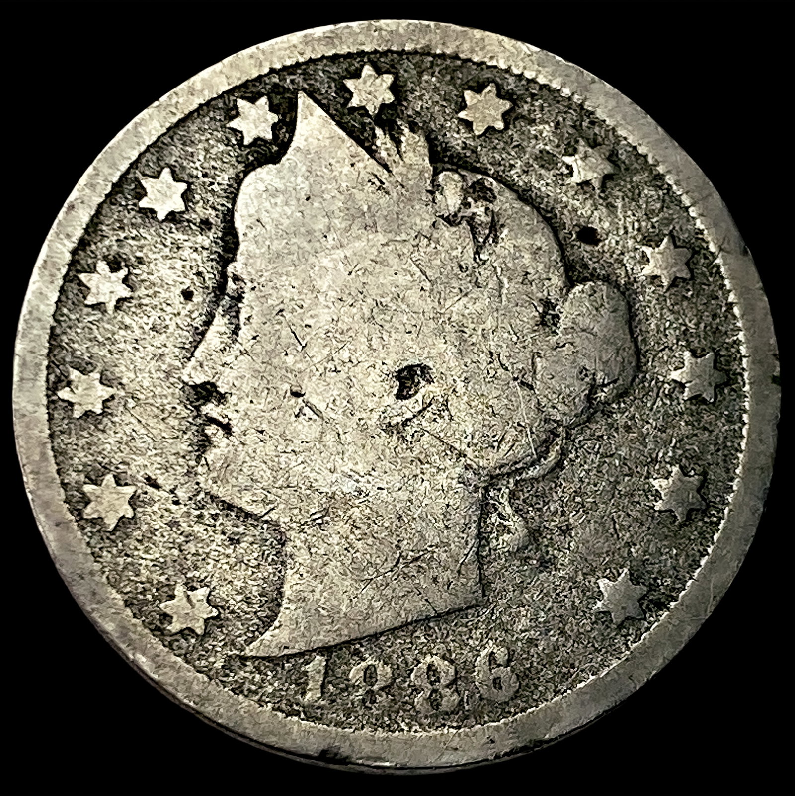 1886 Liberty Head Nickel NICELY CIRCULATED (1 of 2)