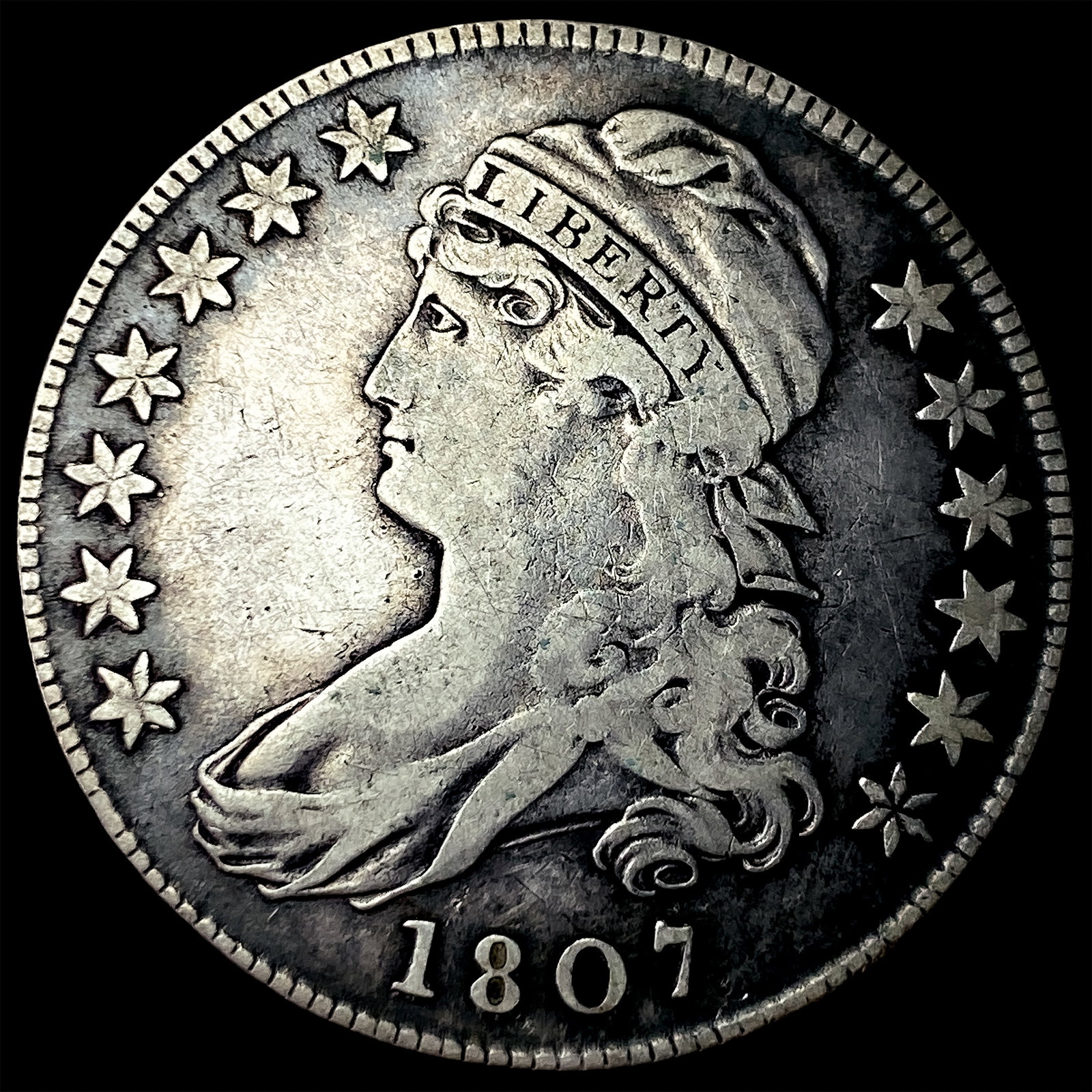 1807 Capped Bust Half Dollar LIGHTLY CIRCULATED (1 of 2)