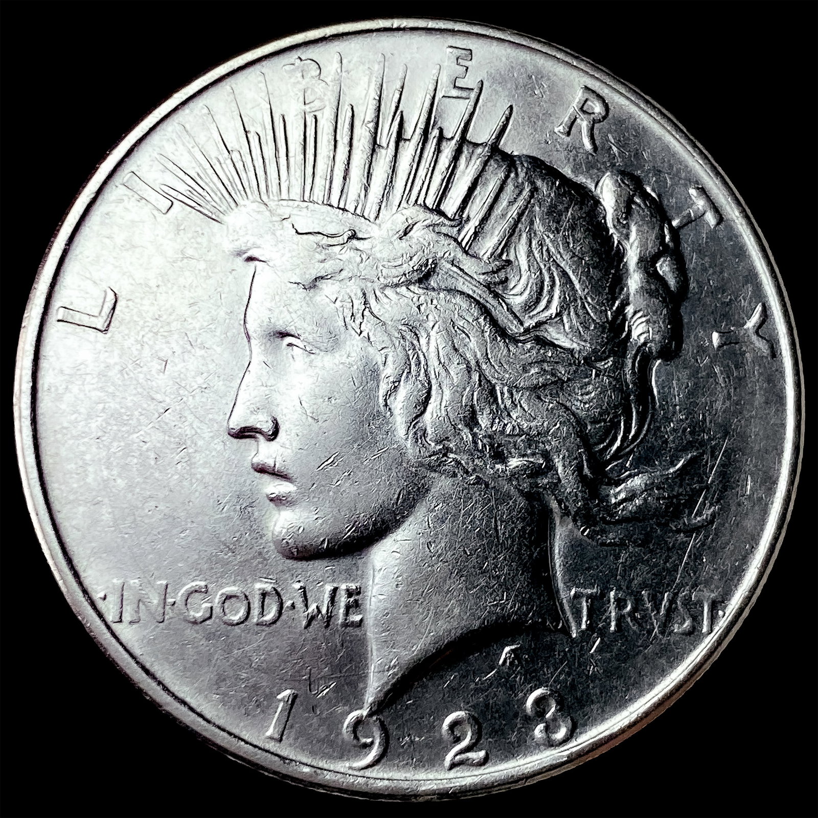 1923-D Silver Peace Dollar CLOSELY UNCIRCULATED: 1923-D Silver Peace Dollar CLOSELY UNCIRCULATED
