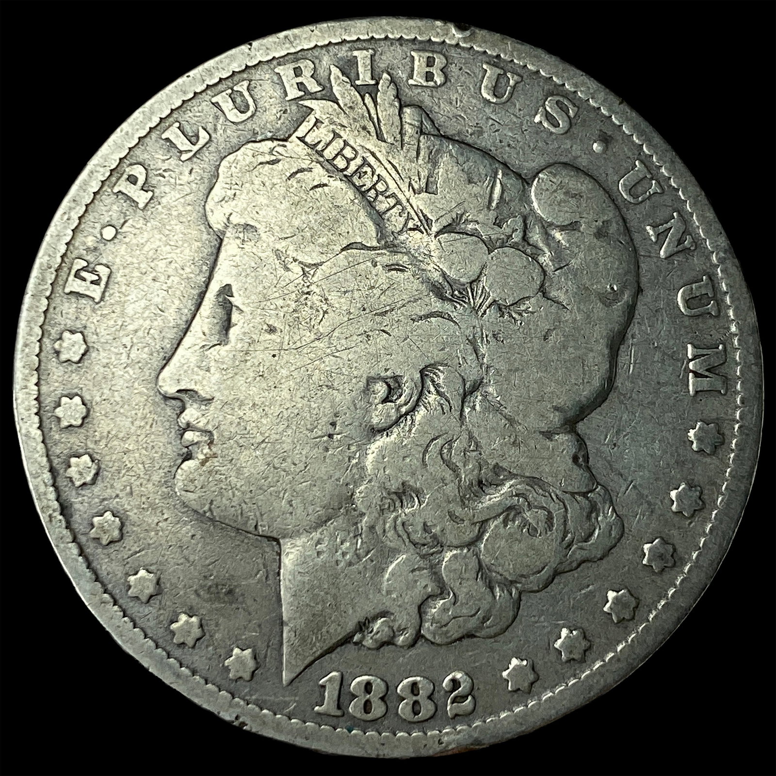 1882-CC Silver Morgan Dollar LIGHTLY CIRCULATED: 1882-CC Silver Morgan Dollar LIGHTLY CIRCULATED
