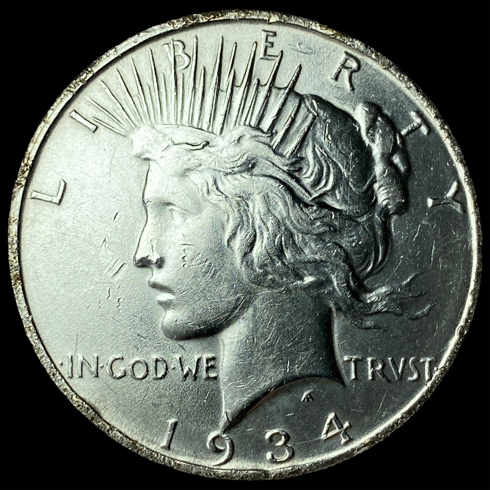 1934-D Silver Peace Dollar NEARLY UNCIRCULATED: 1934-D Silver Peace Dollar NEARLY UNCIRCULATED