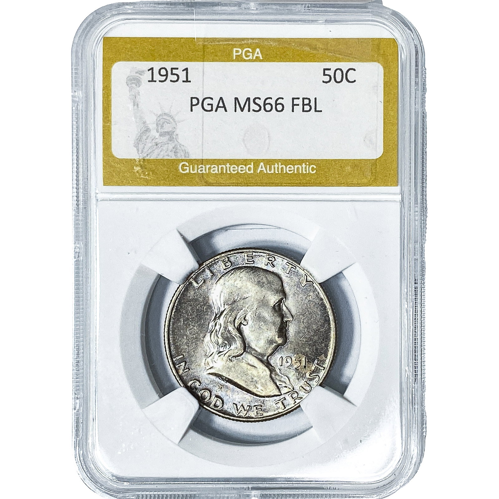 1951 Franklin Half Dollar PGA MS66 FBL (1 of 2)