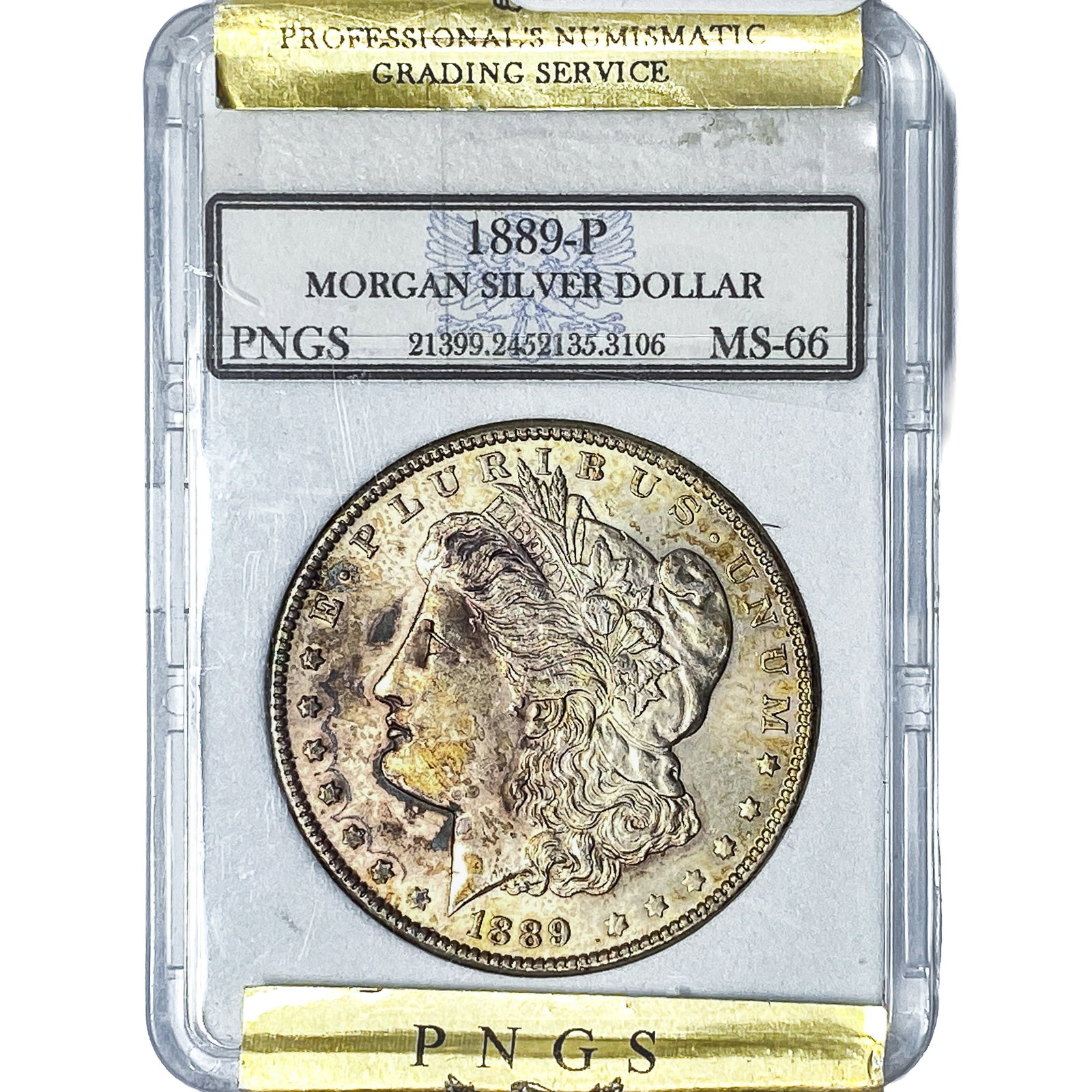 1889 Morgan Silver Dollar PNGS MS66: 1889 Morgan Silver Dollar PNGS MS66