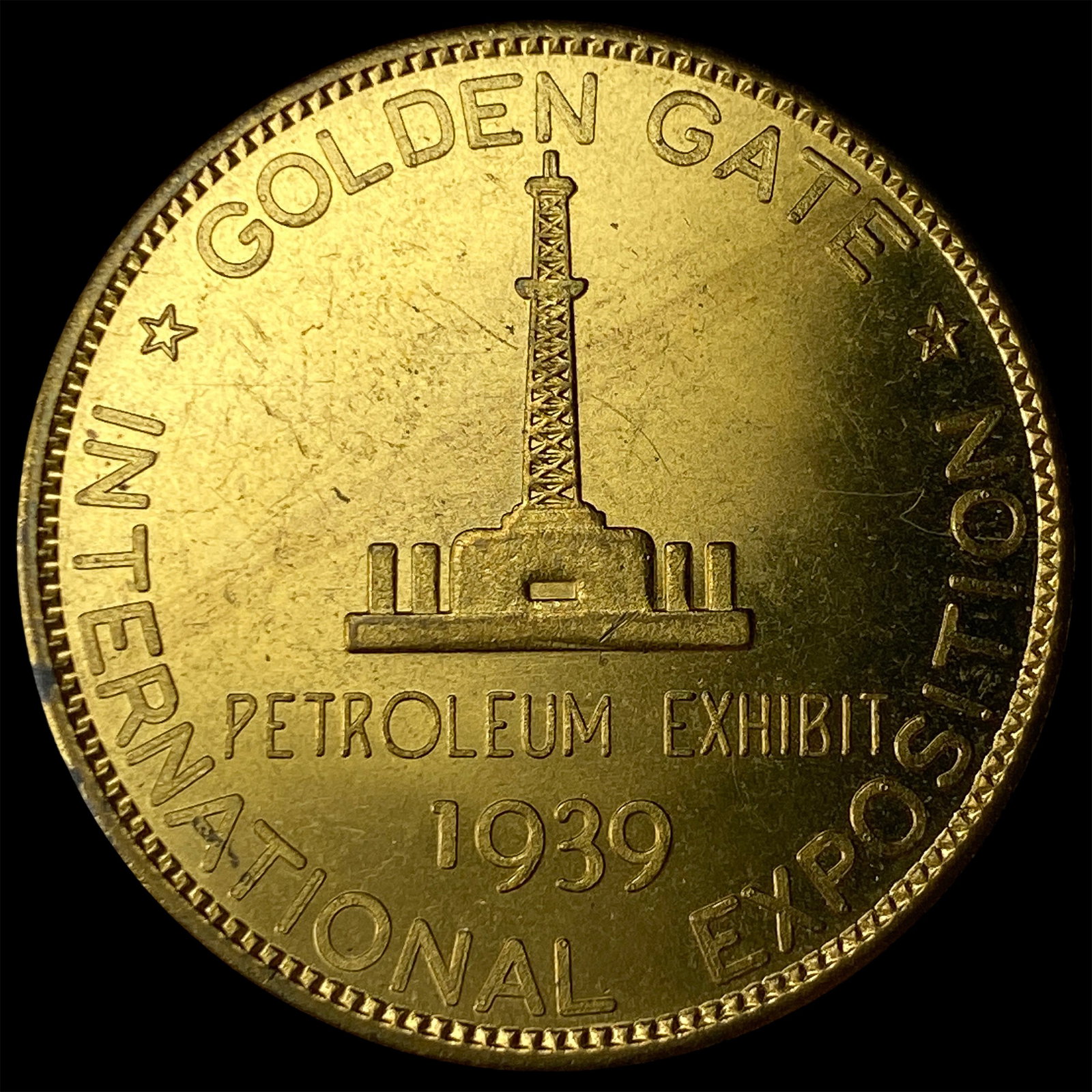 1939 Golden Gate International Exposition token. NEARLY UNCIRCULATED (1 of 2)