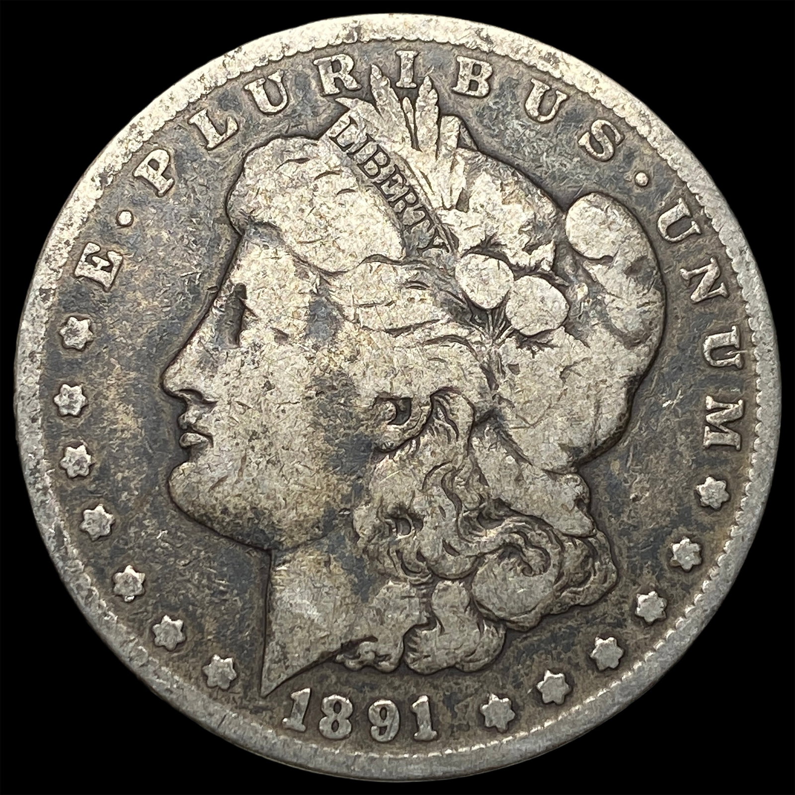1891-CC Silver Morgan Dollar NICELY CIRCULATED: 1891-CC Silver Morgan Dollar NICELY CIRCULATED