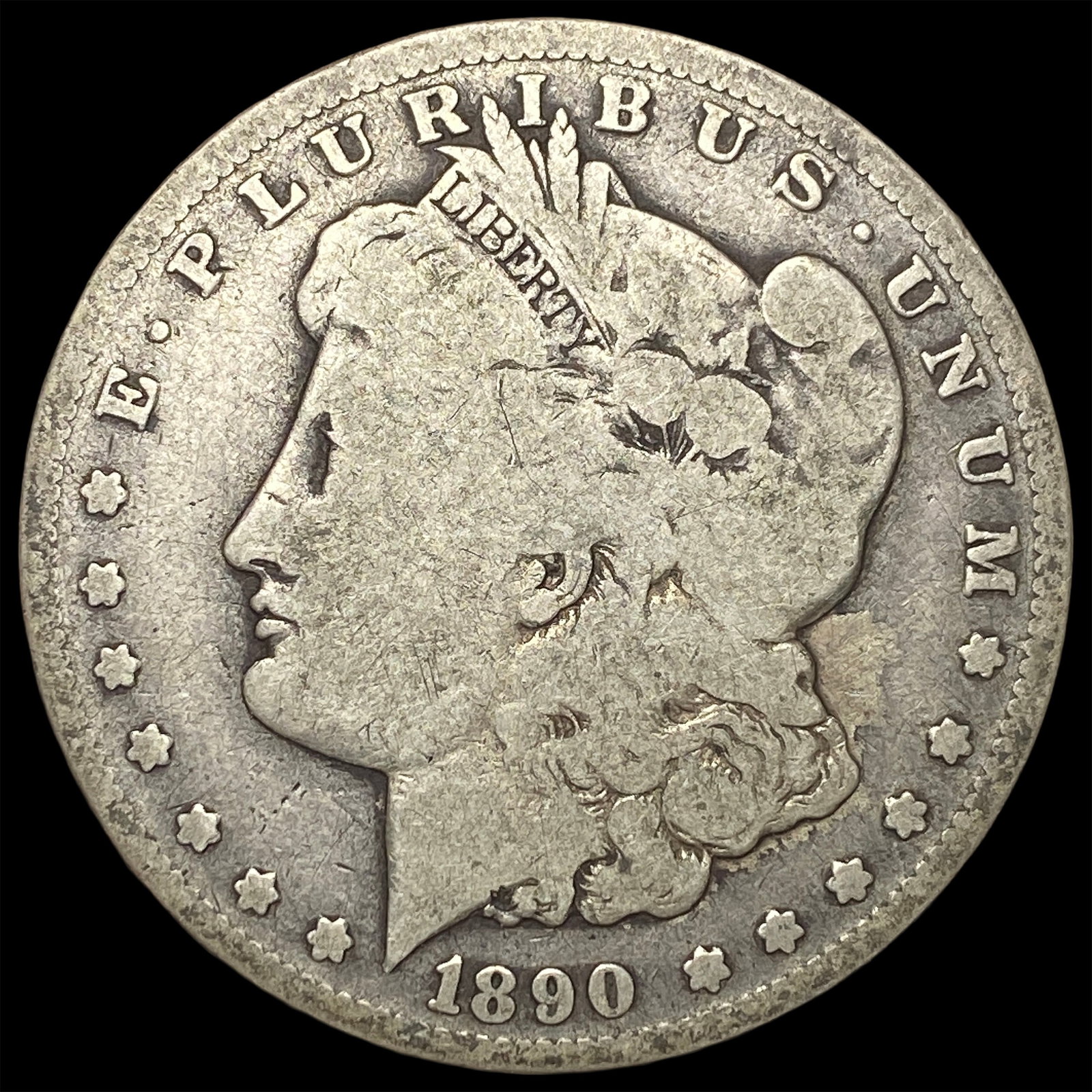 1890-CC Silver Morgan Dollar NICELY CIRCULATED: 1890-CC Silver Morgan Dollar NICELY CIRCULATED