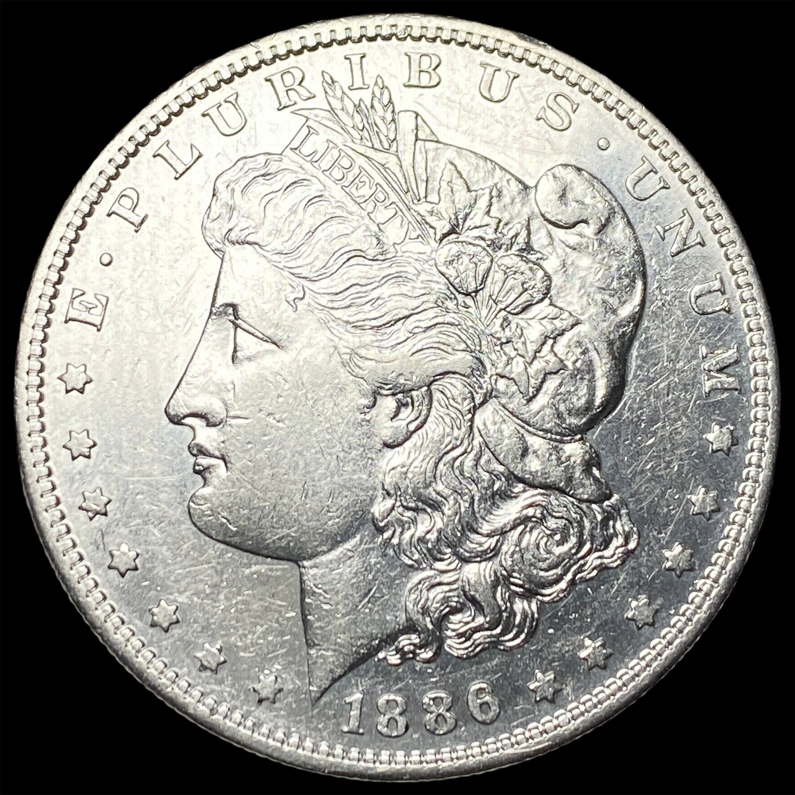 1886-S Morgan Silver Dollar CHOICE AU: 1886-S Morgan Silver Dollar CHOICE AU