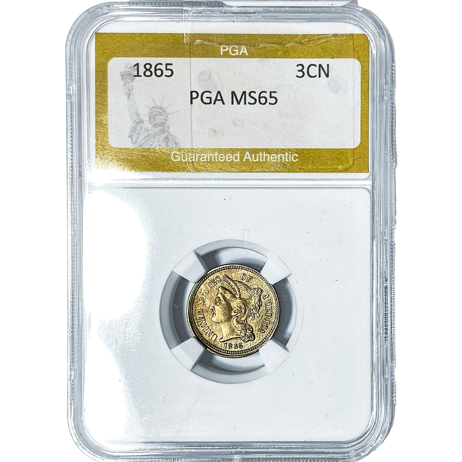 1865 Nickel Three Cent PGA MS65 (1 of 2)