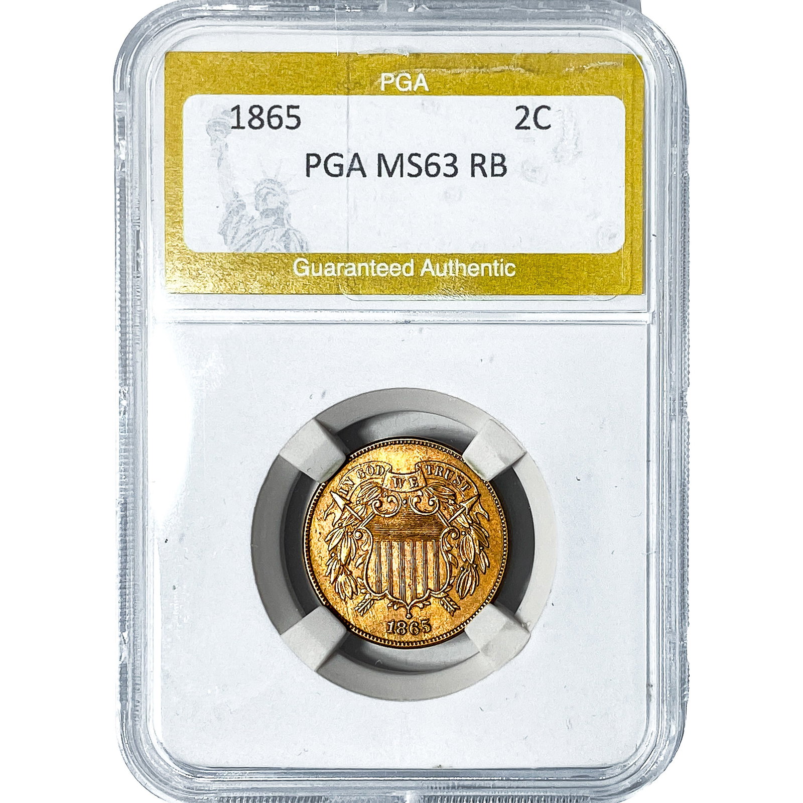 1865 2C Shield PGA MS63 RB (1 of 2)