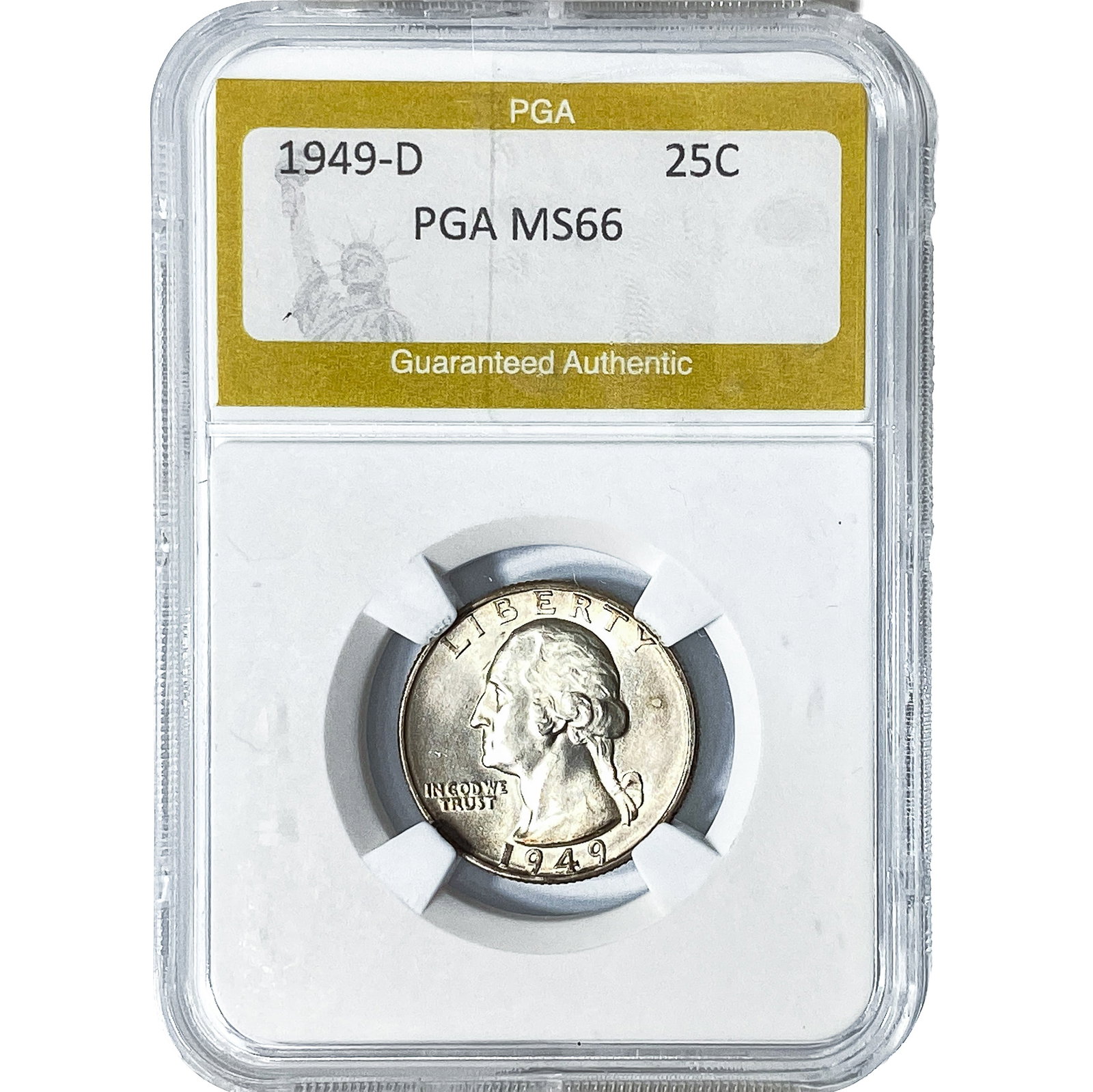 1949-D Washington Silver Quarter PGA MS66 (1 of 2)