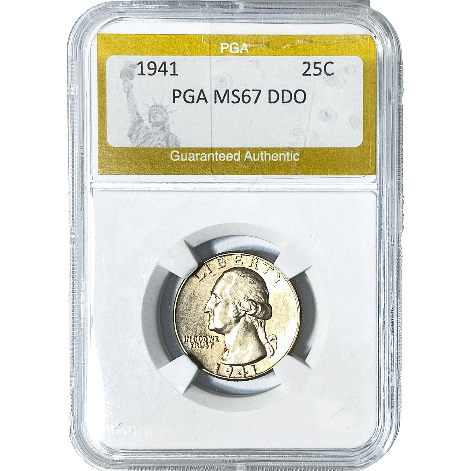 1941 Washington Silver Quarter PGA MS67 DDO (1 of 2)