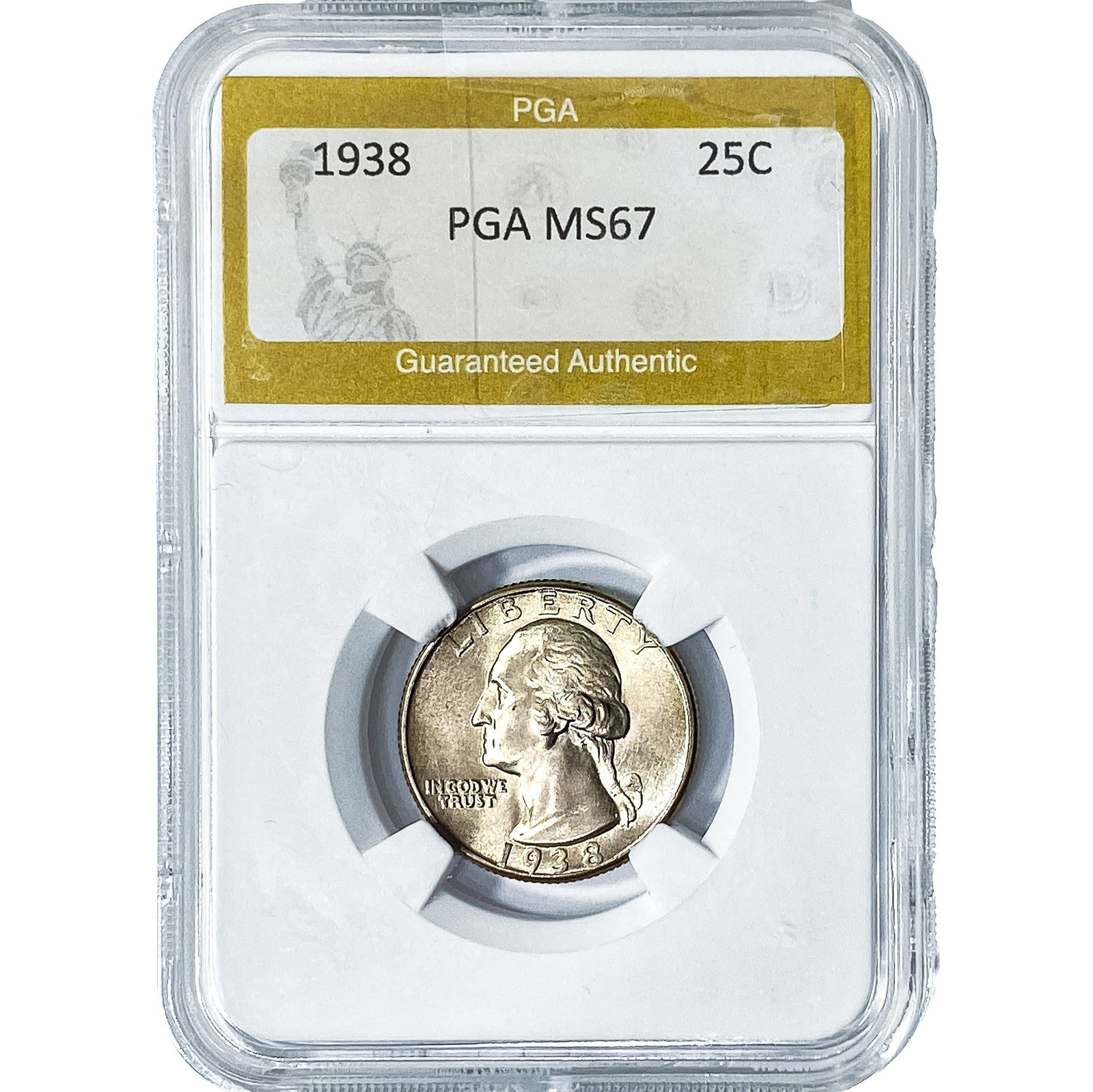 1938 Washington Silver Quarter PGA MS67: 1938 Washington Silver Quarter PGA MS67