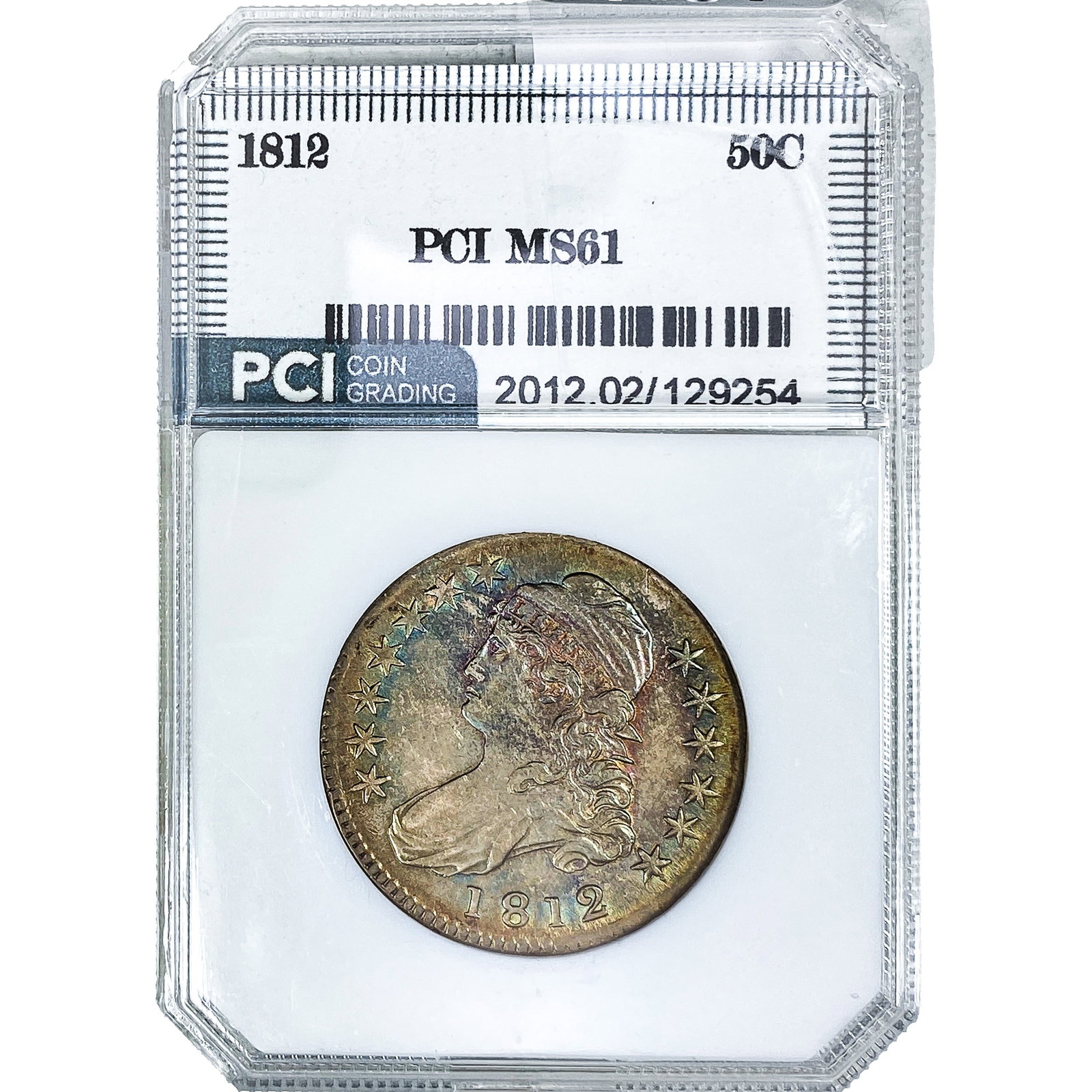 1812 Capped Bust Half Dollar PCI MS61: 1812 Capped Bust Half Dollar PCI MS61