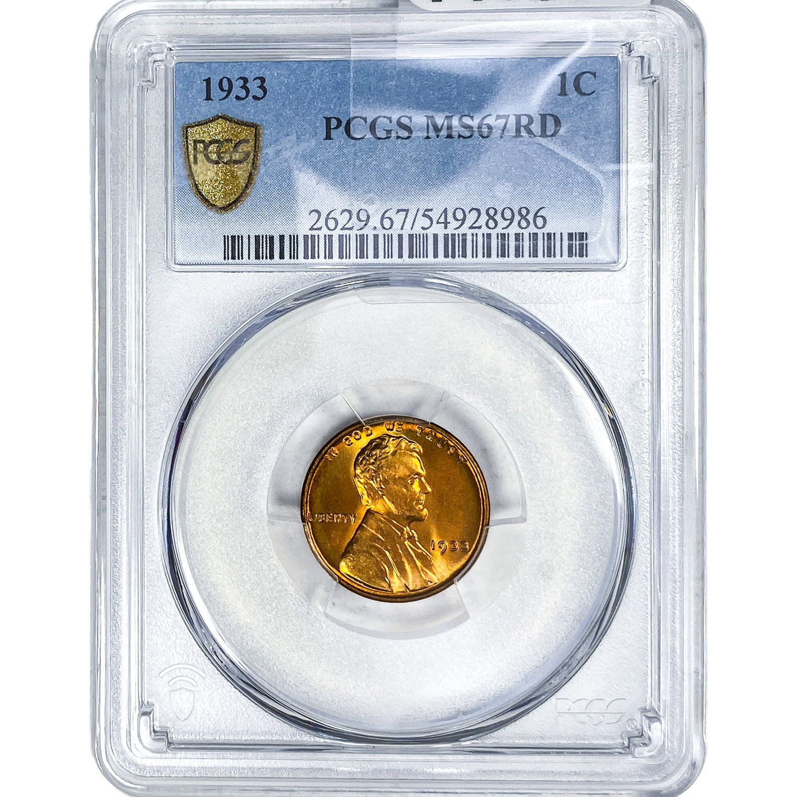 1933 Walking Liberty Cent PCGS MS67 RD (1 of 4)