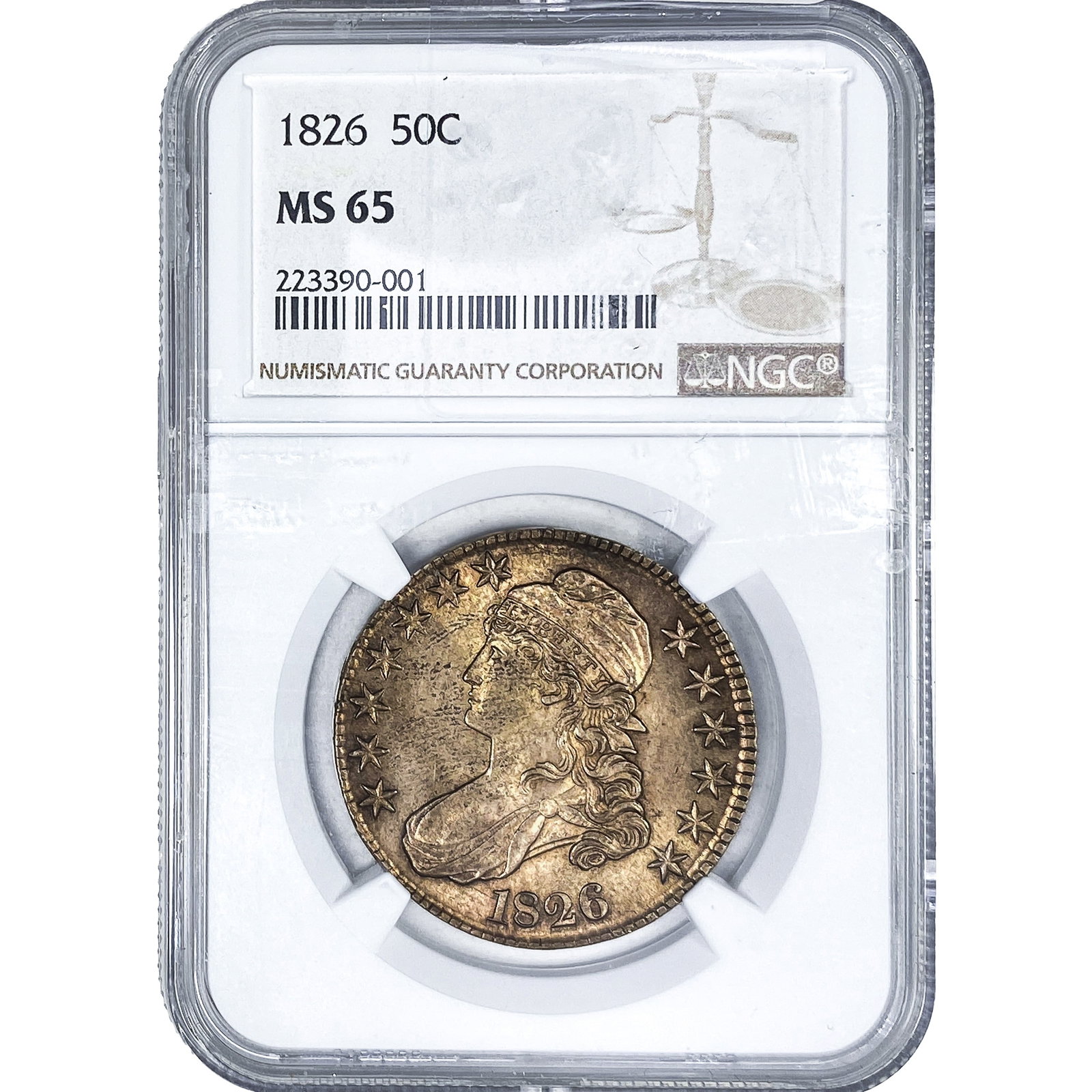1826 Capped Bust Half Dollar NGC MS65: 1826 Capped Bust Half Dollar NGC MS65