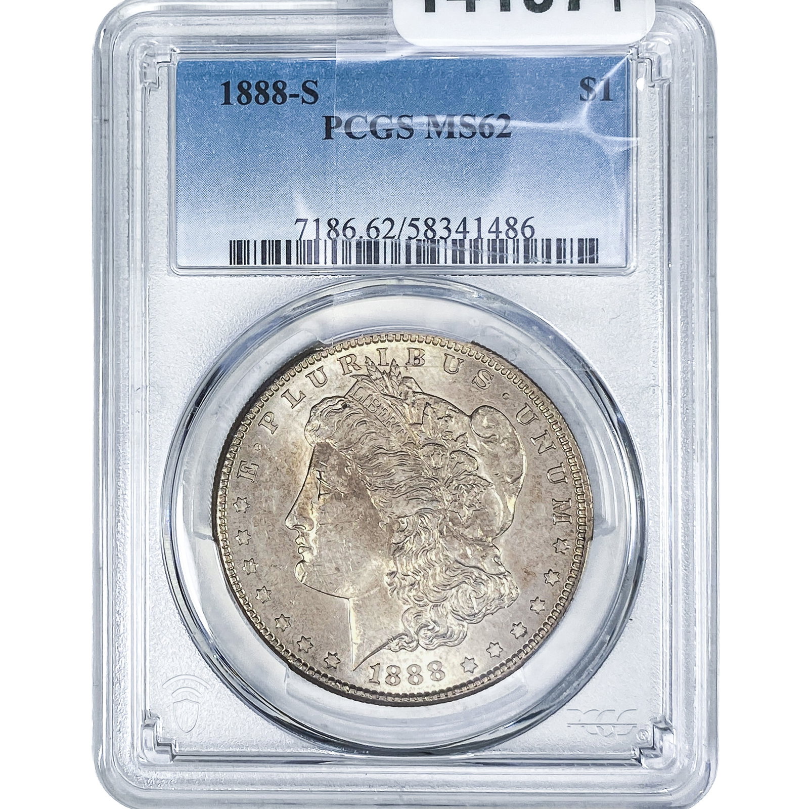 1888-S Morgan Silver Dollar PCGS MS62: 1888-S Morgan Silver Dollar PCGS MS62