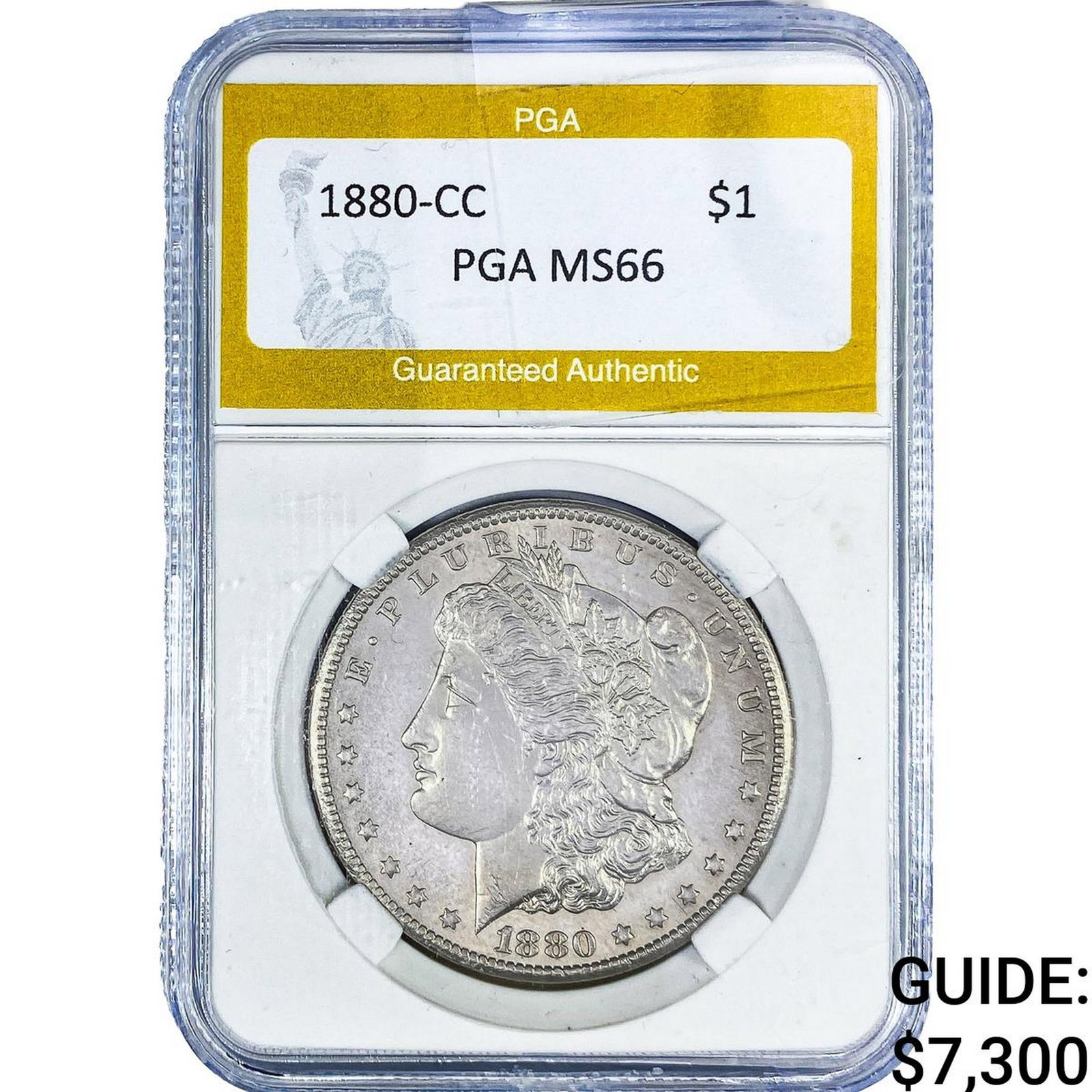 1880-CC Morgan Silver Dollar PGA MS66: 1880-CC Morgan Silver Dollar PGA MS66