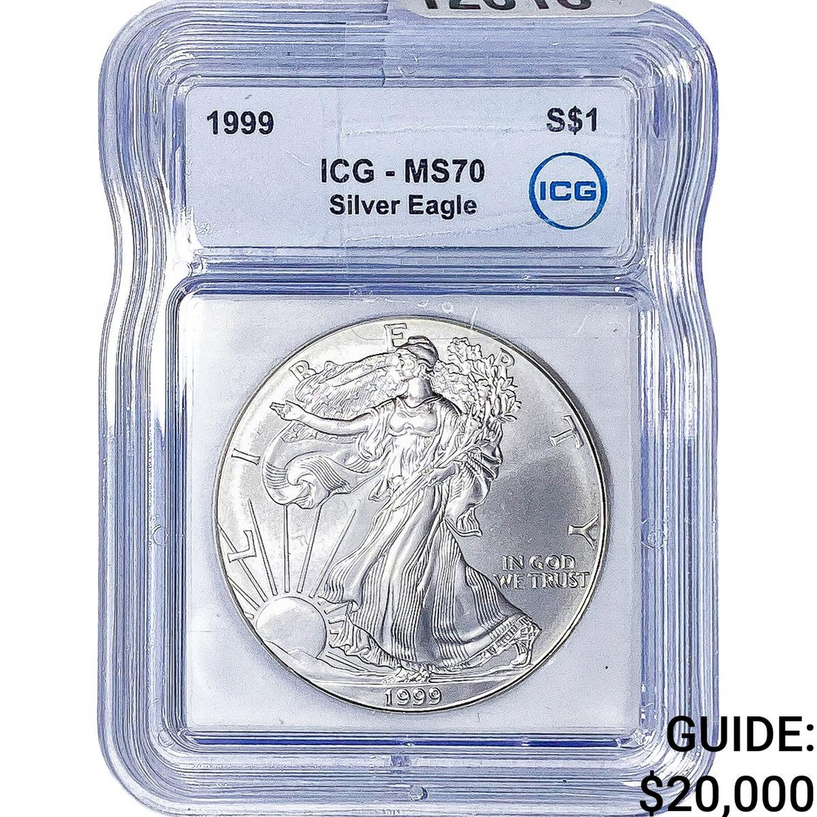 1999 Silver Eagle ICG MS70: 1999 Silver Eagle ICG MS70
