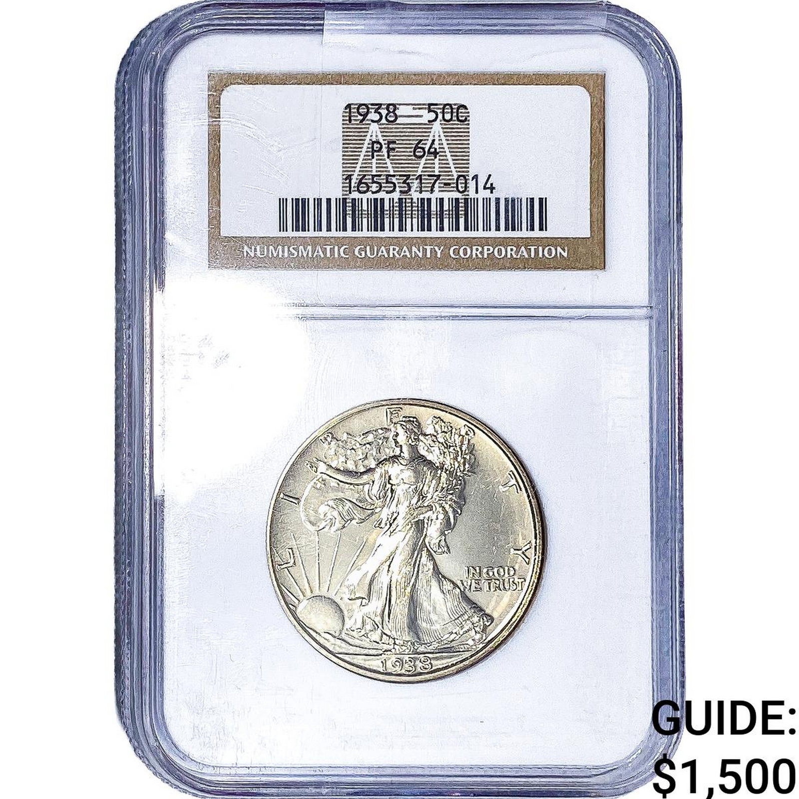 1938 Walking Liberty Half Dollar NGC PF64 (1 of 4)