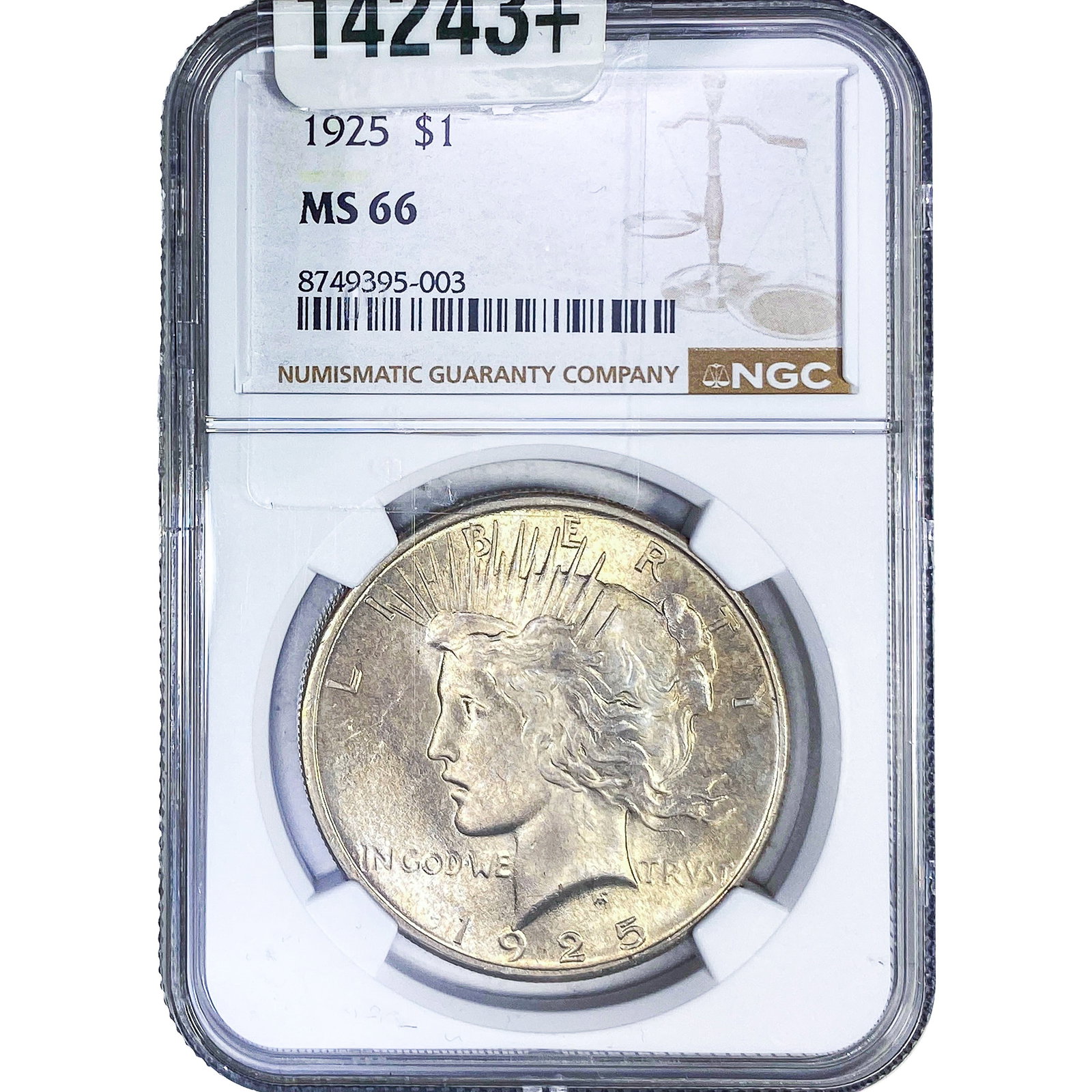 1925 Silver Peace Dollar NGC MS66 (1 of 4)