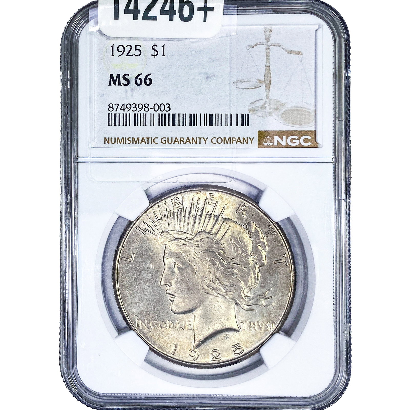 1925 Silver Peace Dollar NGC MS66 (1 of 4)
