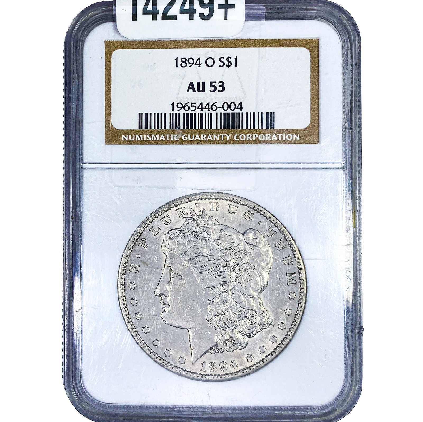 1894-O Morgan Silver Dollar NGC AU53: 1894-O Morgan Silver Dollar NGC AU53
