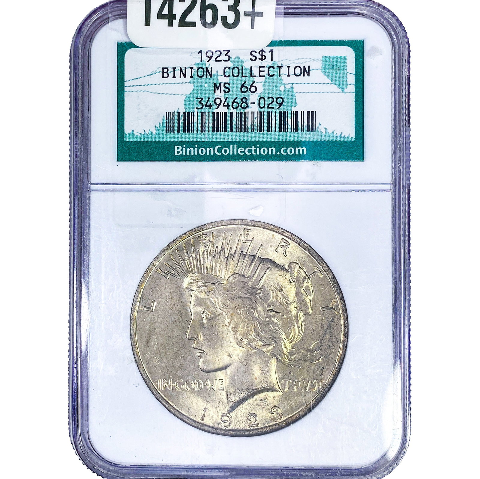 1923 Silver Peace Dollar NGC MS66 (1 of 4)