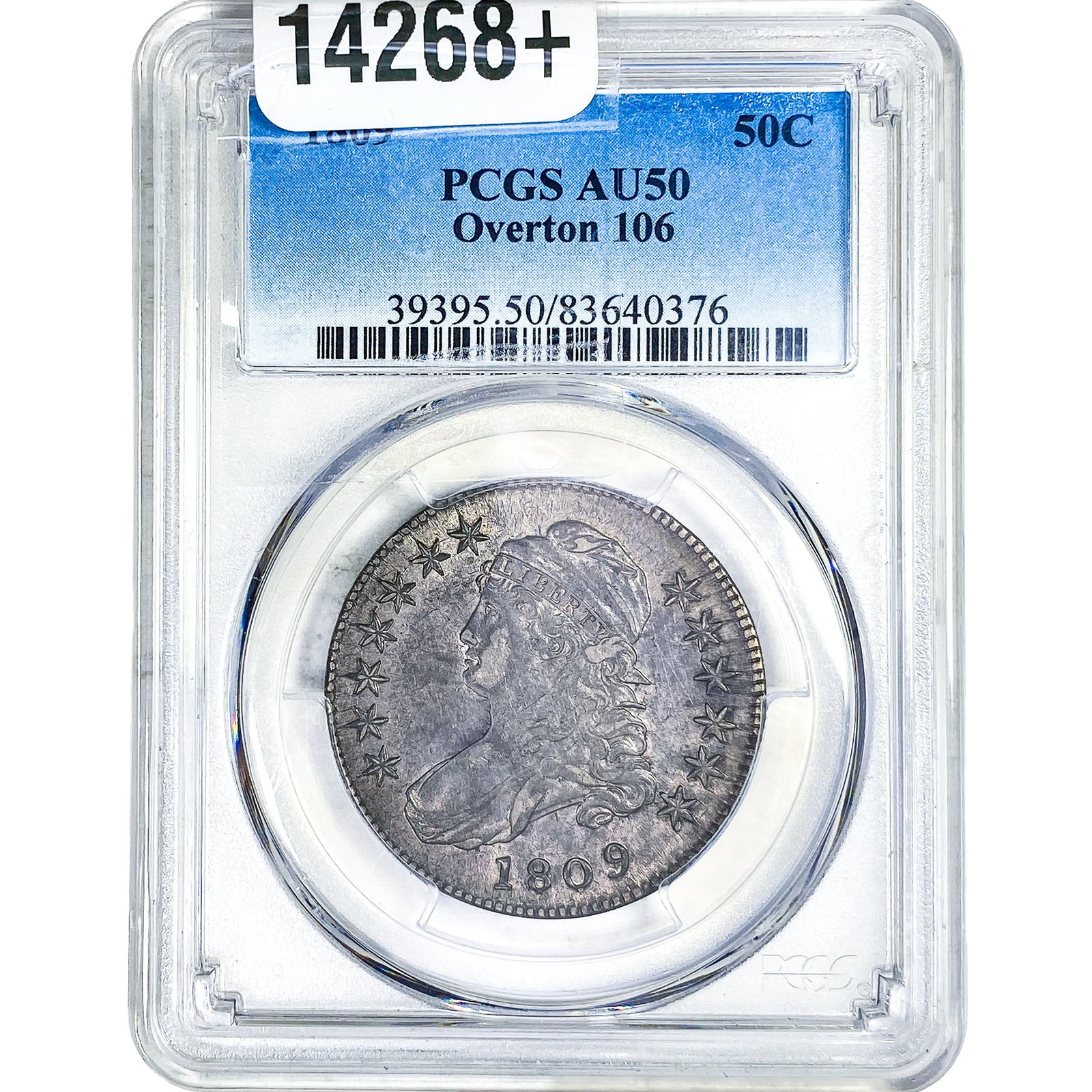 1809 Capped Bust Half Dollar PCGS AU50 (1 of 4)