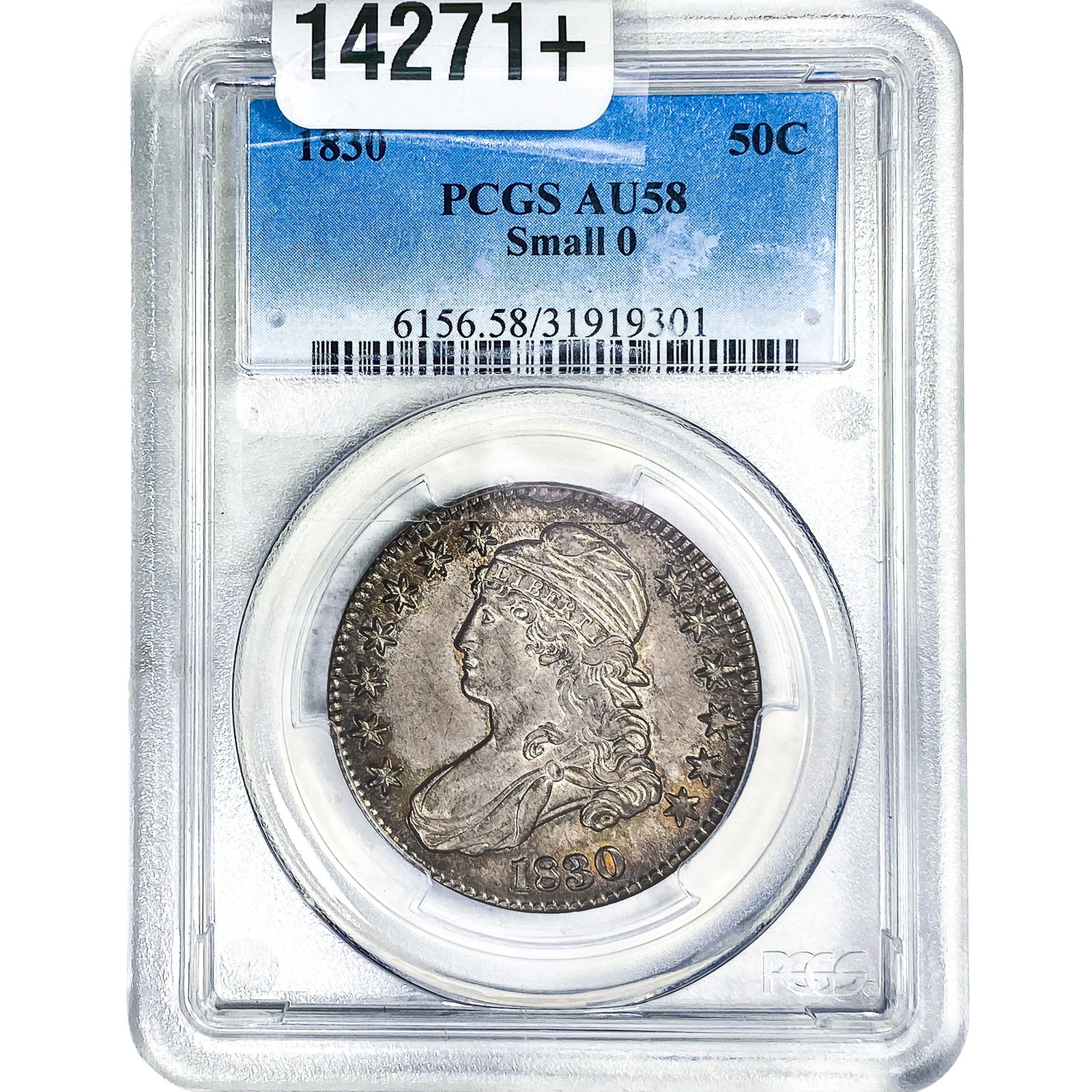 1830 Capped Bust Half Dollar PCGS AU58: 1830 Capped Bust Half Dollar PCGS AU58