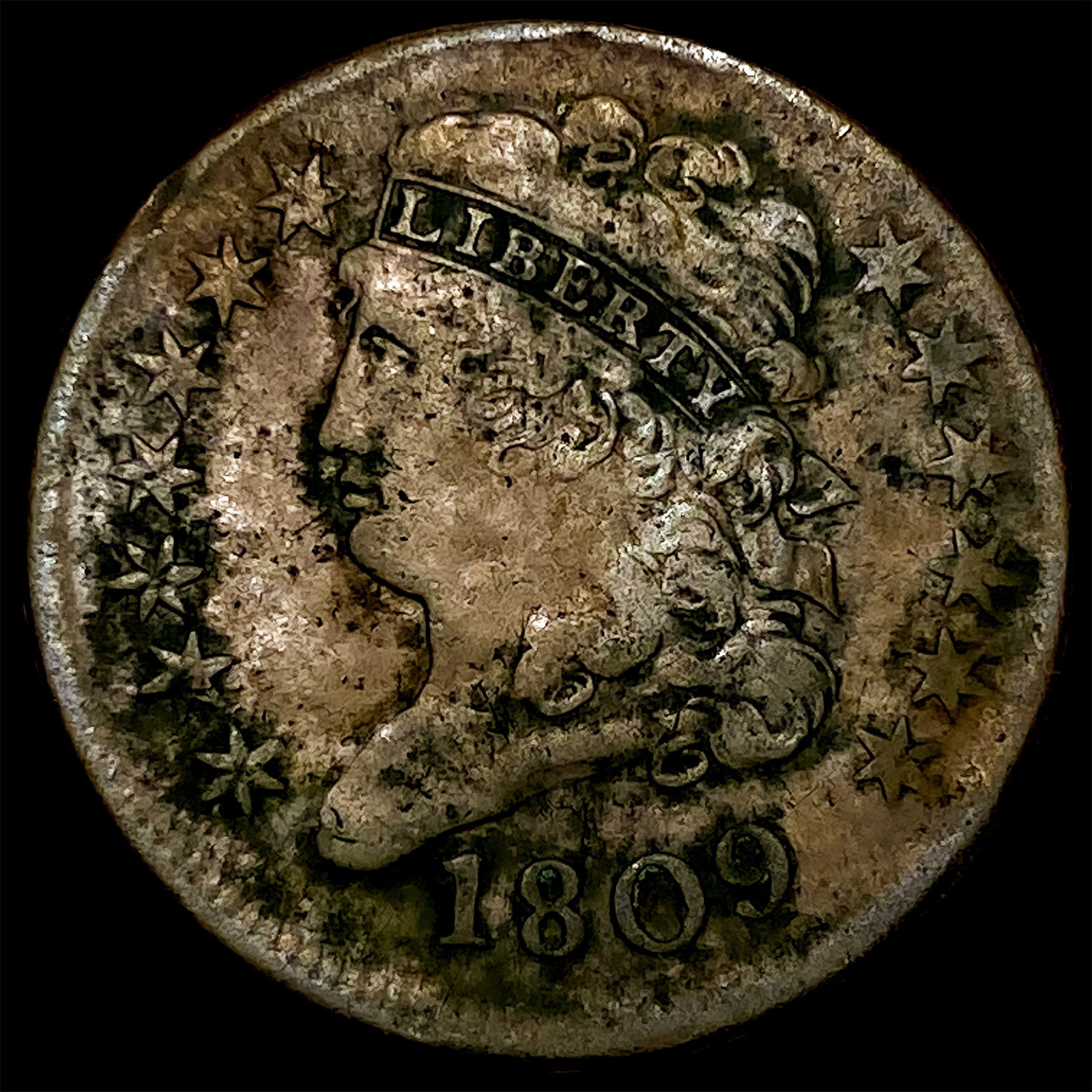 1809 Classic Head Half Cent ABOUT UNCIRCULATED: 1809 Classic Head Half Cent ABOUT UNCIRCULATED