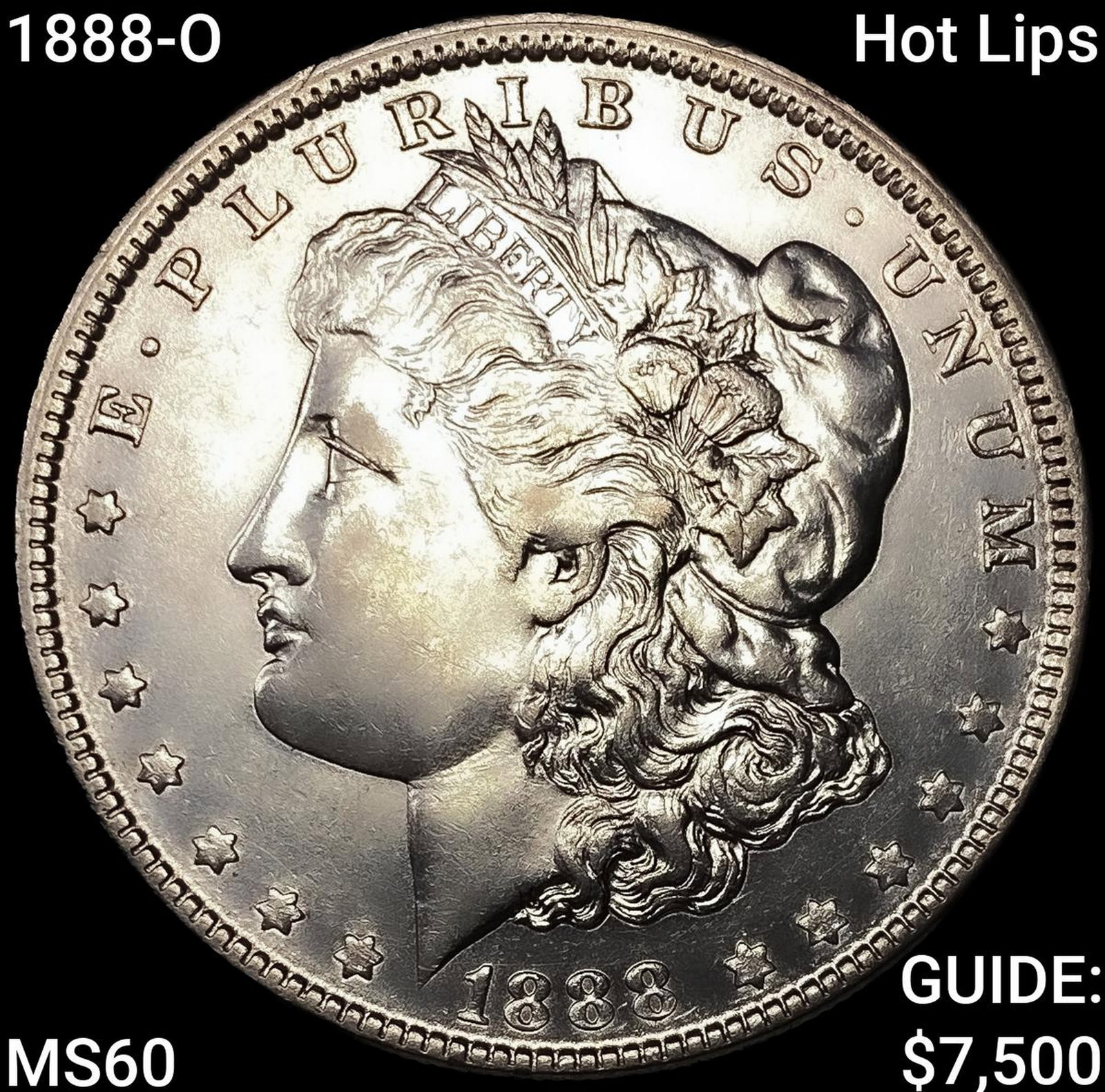 1888-O Hot Lips Morgan Silver Dollar UNCIRCULATED: 1888-O Hot Lips Morgan Silver Dollar UNCIRCULATED