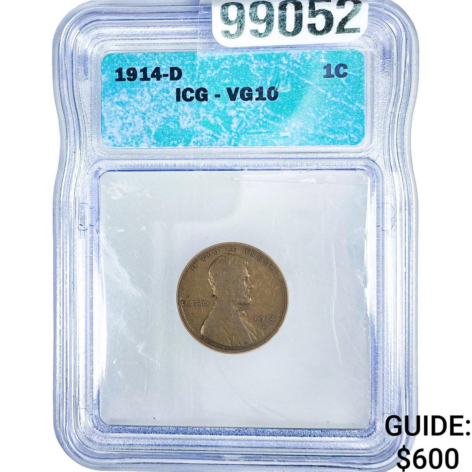 1914-D Wheat Cent ICG VG10: 1914-D Wheat Cent ICG VG10
