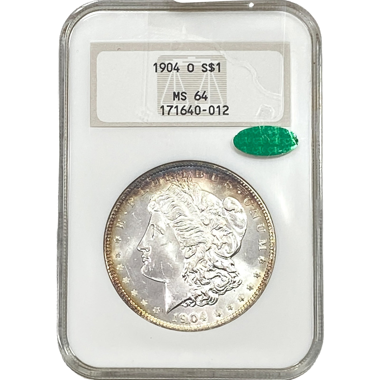 1904-O CAC Morgan Silver Dollar NGC MS64: 1904-O CAC Morgan Silver Dollar NGC MS64