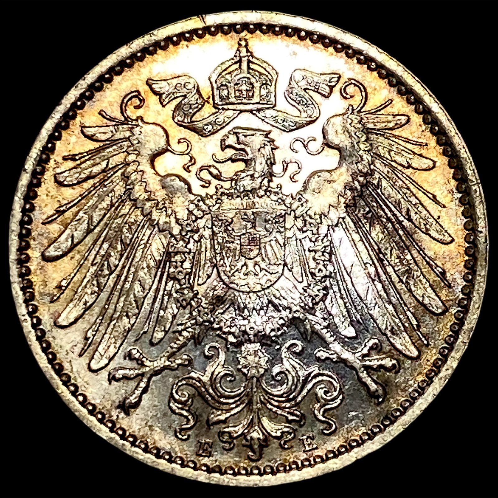 1915-E German Empire Silver 1 Mark CHOICE AU: 1915-E German Empire Silver 1 Mark CHOICE AU