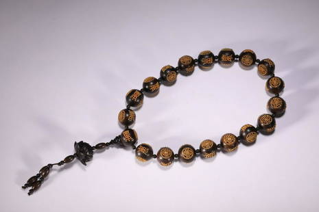 An Agarwood Bracelet: 2cm; Weight: 133g