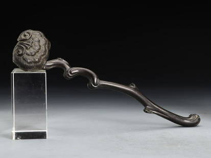 A Rosewood Ruyi Ornament: 33*7.4*4.2cm; Weight: 113g