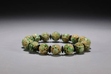 A Jadeite Bracelet: 1.2cm; Weight: 30g
