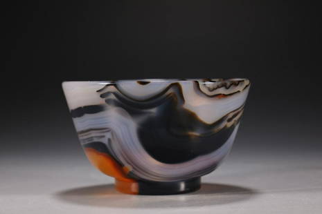 An Agate Bowl: 9.3*5.8cm; Weight: 88g