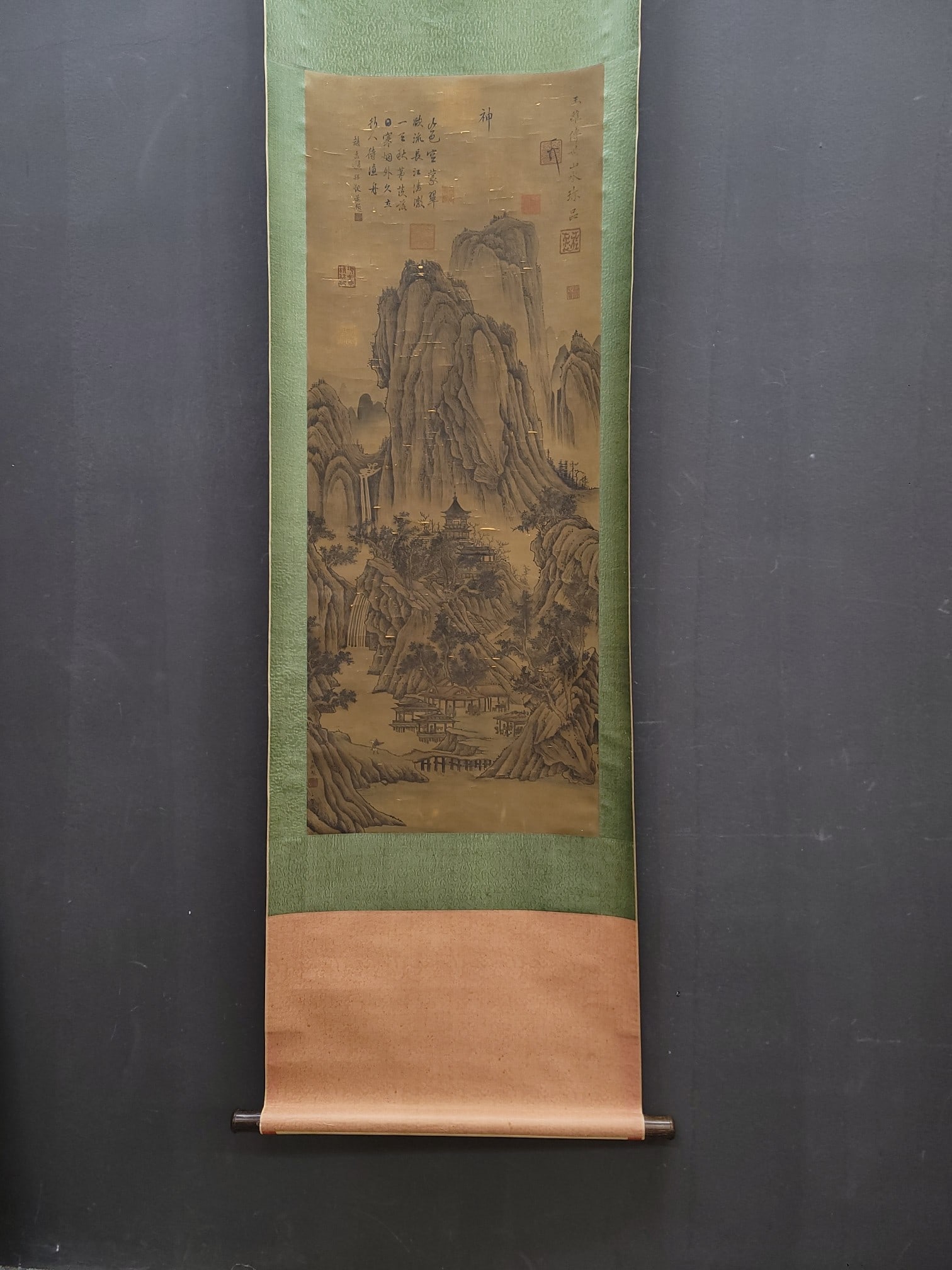 A Chinese Painting Of Landsacpe, Wang Wei Mark: 44.5*113.5cm