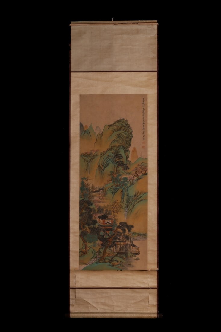 A Chinese Painting Of Landscape, Wang Hui Shan Mark: Length: 105.5cm; Width: 41cm