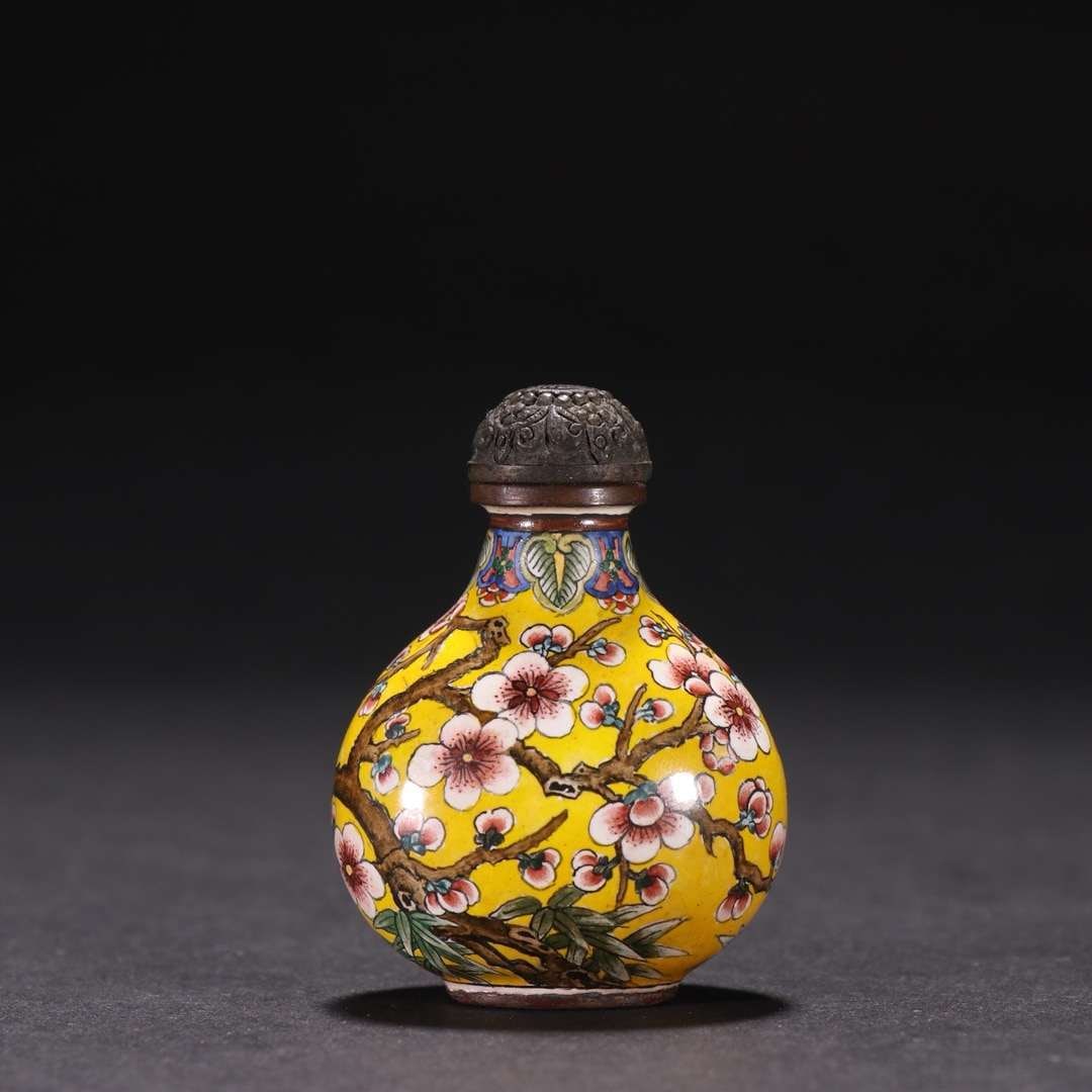 copper enamel snuff bottle: 5.3*3.9/40.9g
