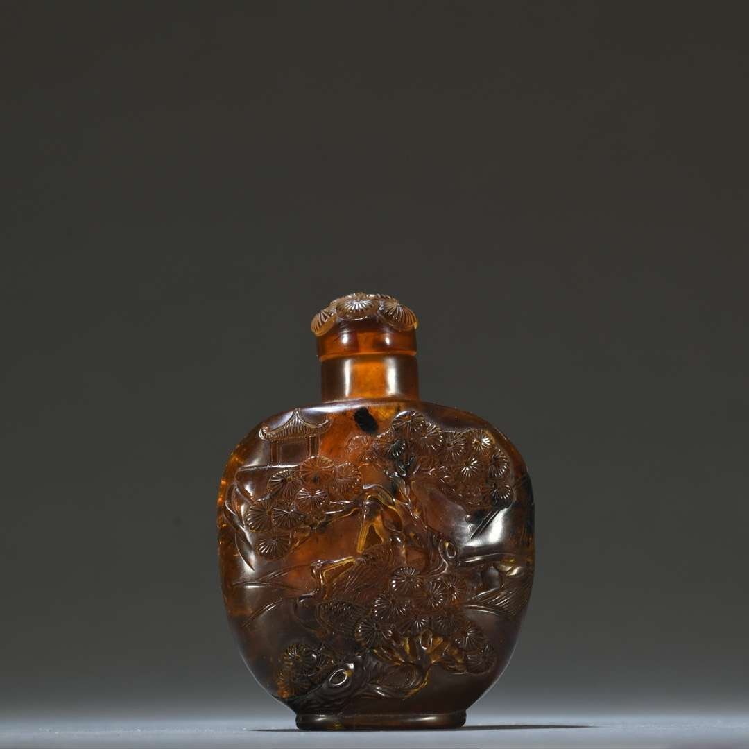 Amber Snuff Box: 9*6.5/92g