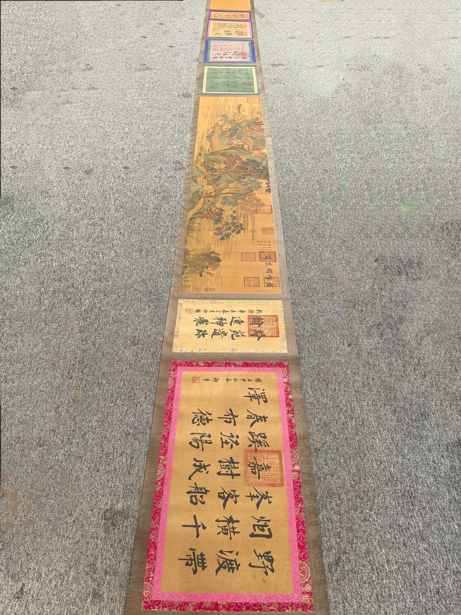 Tang dynasty Wang-wei mark painting: 45.4*700/39*186.5