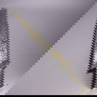Han Dynasty copper inlaid gold and silver phoenix pattern sword: 60*5.2/960g