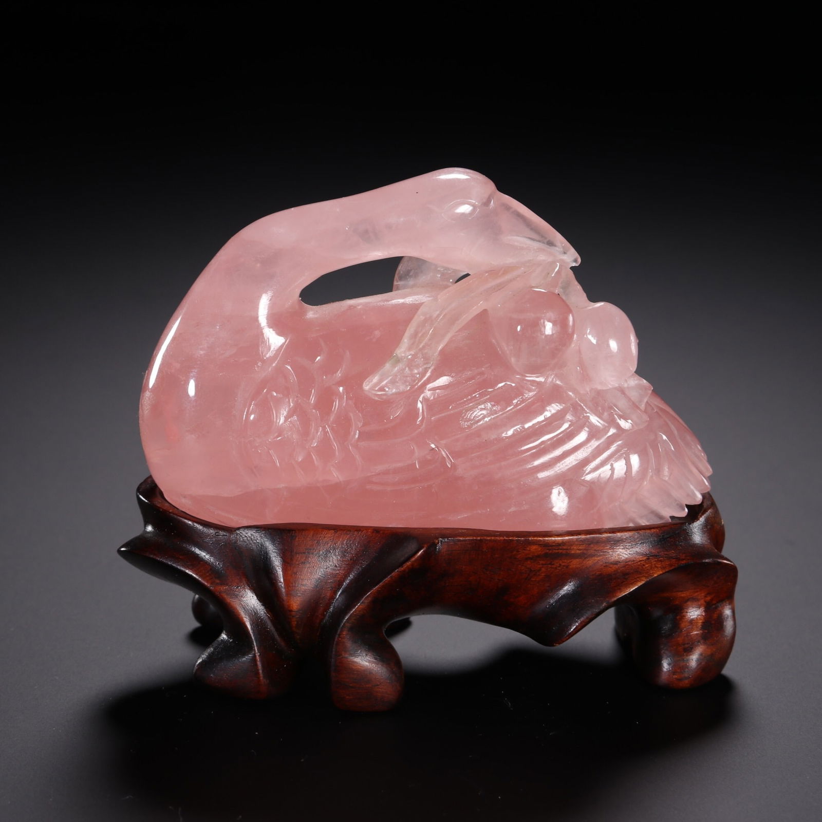 Pink crystal ornament: 5.2*8.1/146g