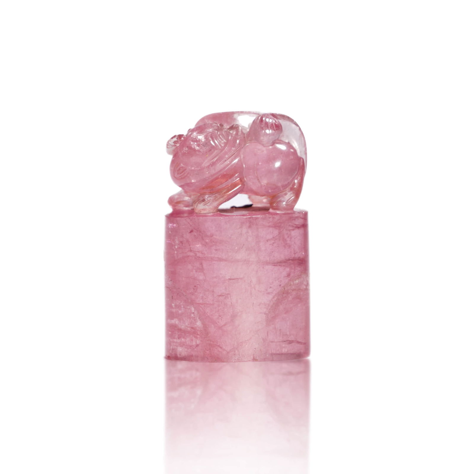 Qing Bi Xi Rui Beast Button Seal: H:3.2cm W:1.9cm