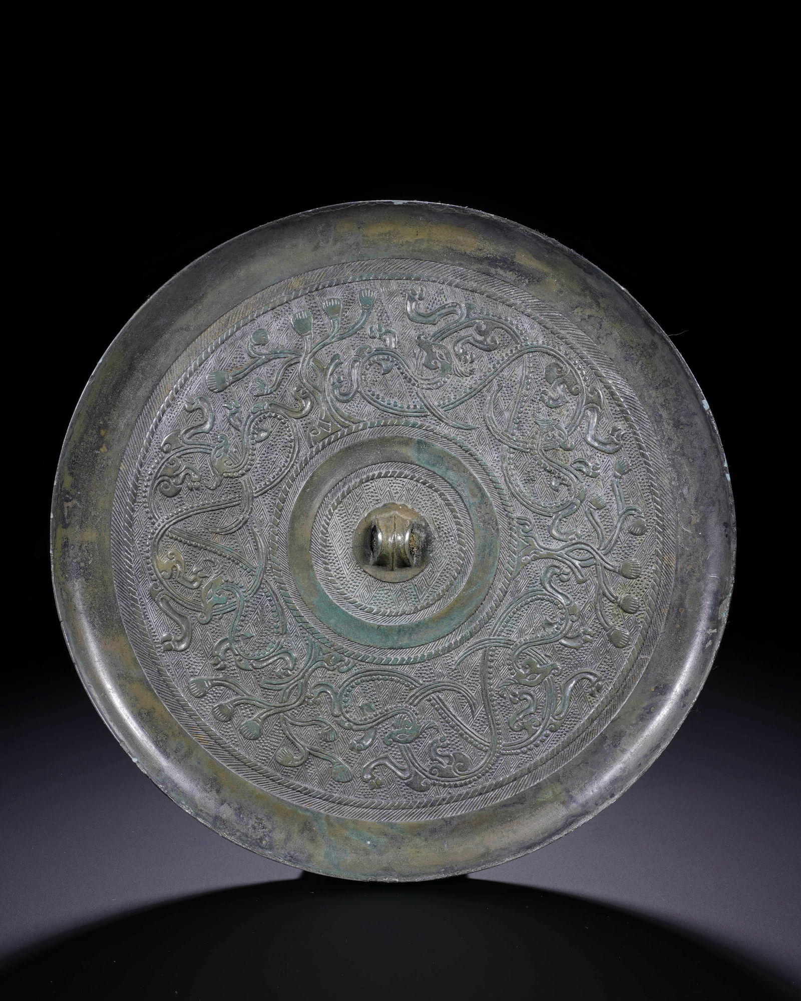 Han copper flat mirror: D:17.5cm