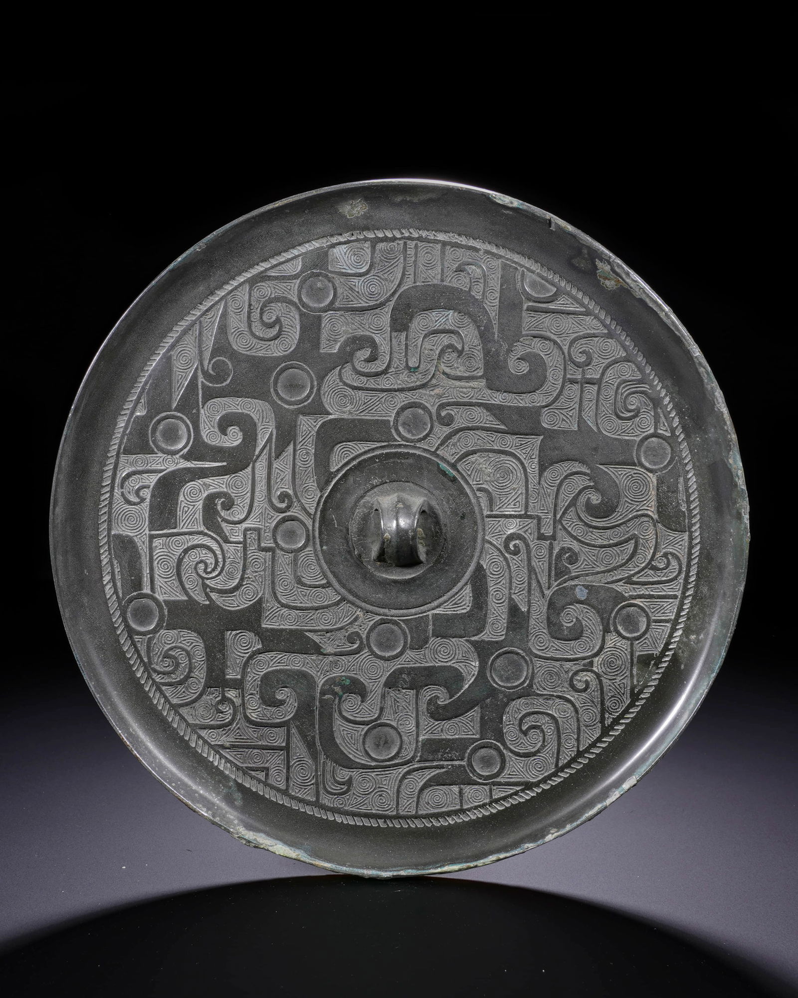 Han copper flat mirror: D:15.5cm